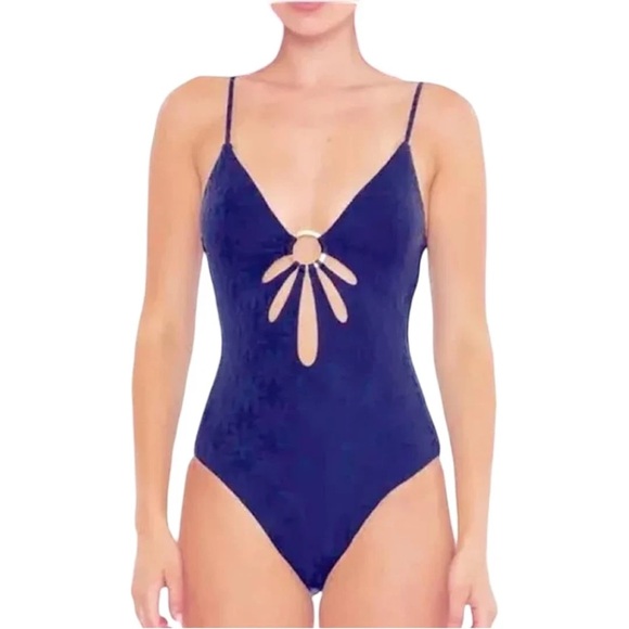 Trina Turk Other - TRINA TURK Joplin Jacquard Petal Cutout plunge one piece swimsuit NWT